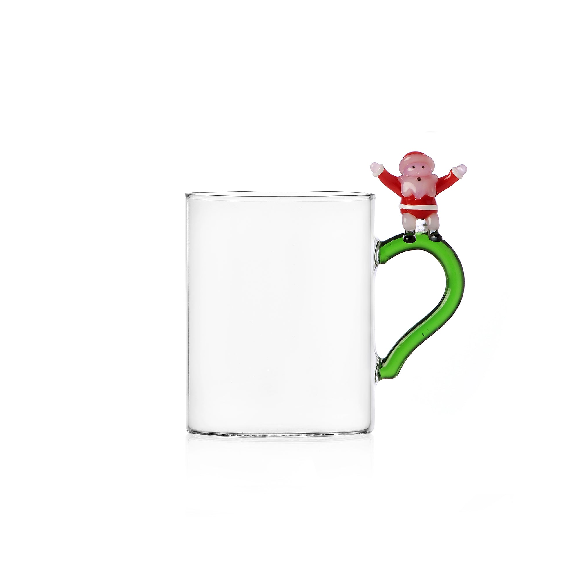 Christmas Tales Mug Ichendorf Milano con Babbo Natale Felice e manico verde