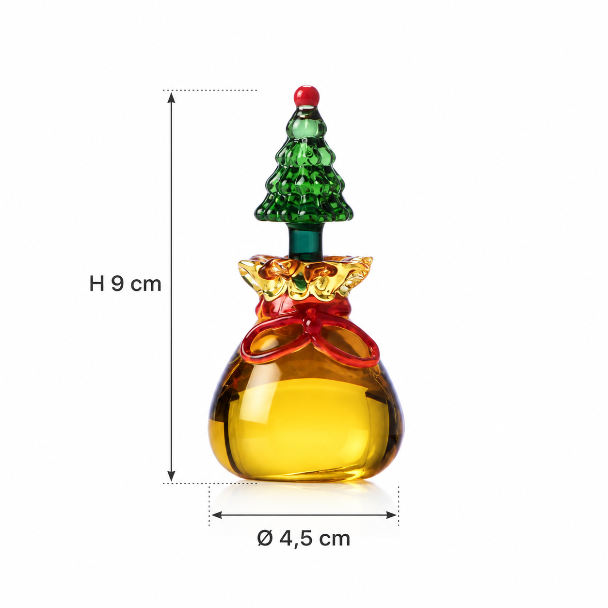 Segnaposto Albero di Natale con Sacco Giallo Christmas Tales Ichendorf Milano H 9 x D 4,5 cm