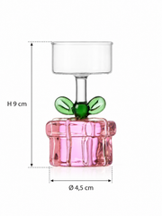 Christmas Tales Tealight Pacco Regalo Rosa Ichendorf Milano con misure H 9 cm e diametro 4,5 cm