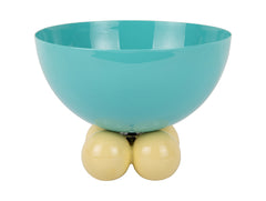 Present Time - Ciotola Double Funky &Oslash;20 CM in Metallo Turchese e Giallo - PT4252BL