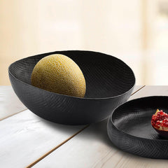 Ciotola Outback Ovale L | Ciotole di design in alluminio nero verniciato a polvere - 219005