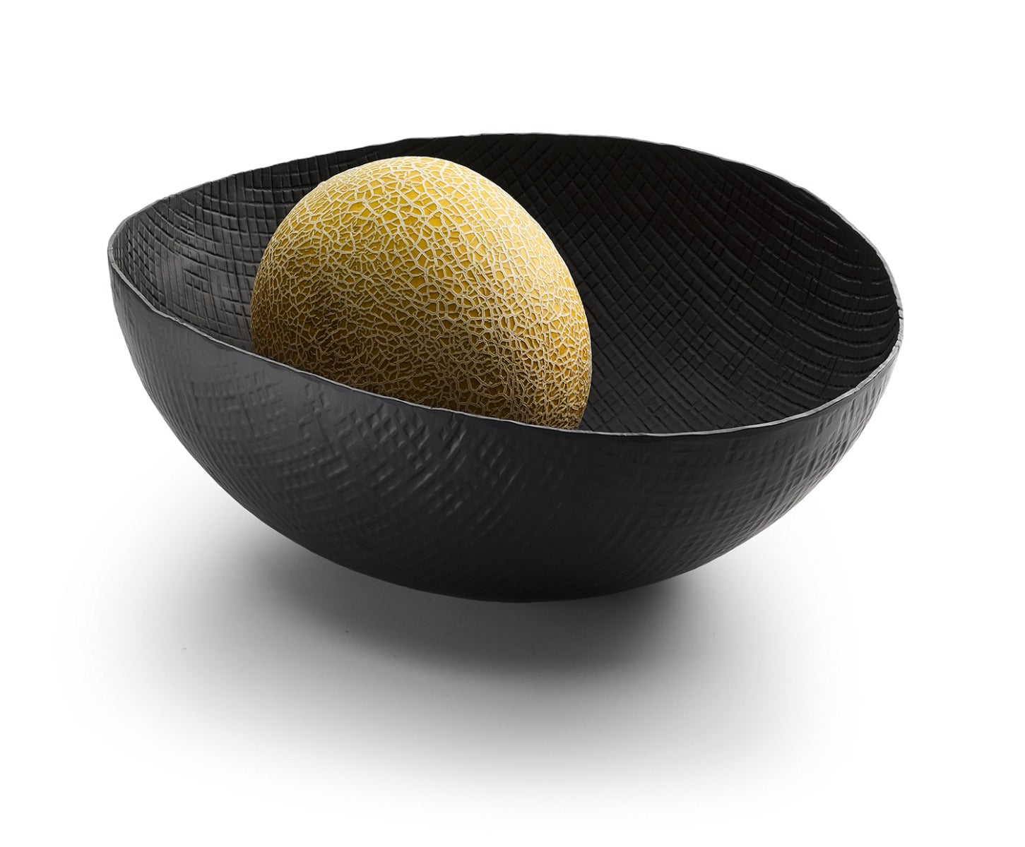 Ciotola Portafrutta A Teschio Design | In Alluminio Argento/Nero 35 Cm | Oggetto Decorativo Gotico Da Tavolo