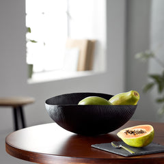 Ciotola Outback Ovale L | Ciotole di design in alluminio nero verniciato a polvere - 219005