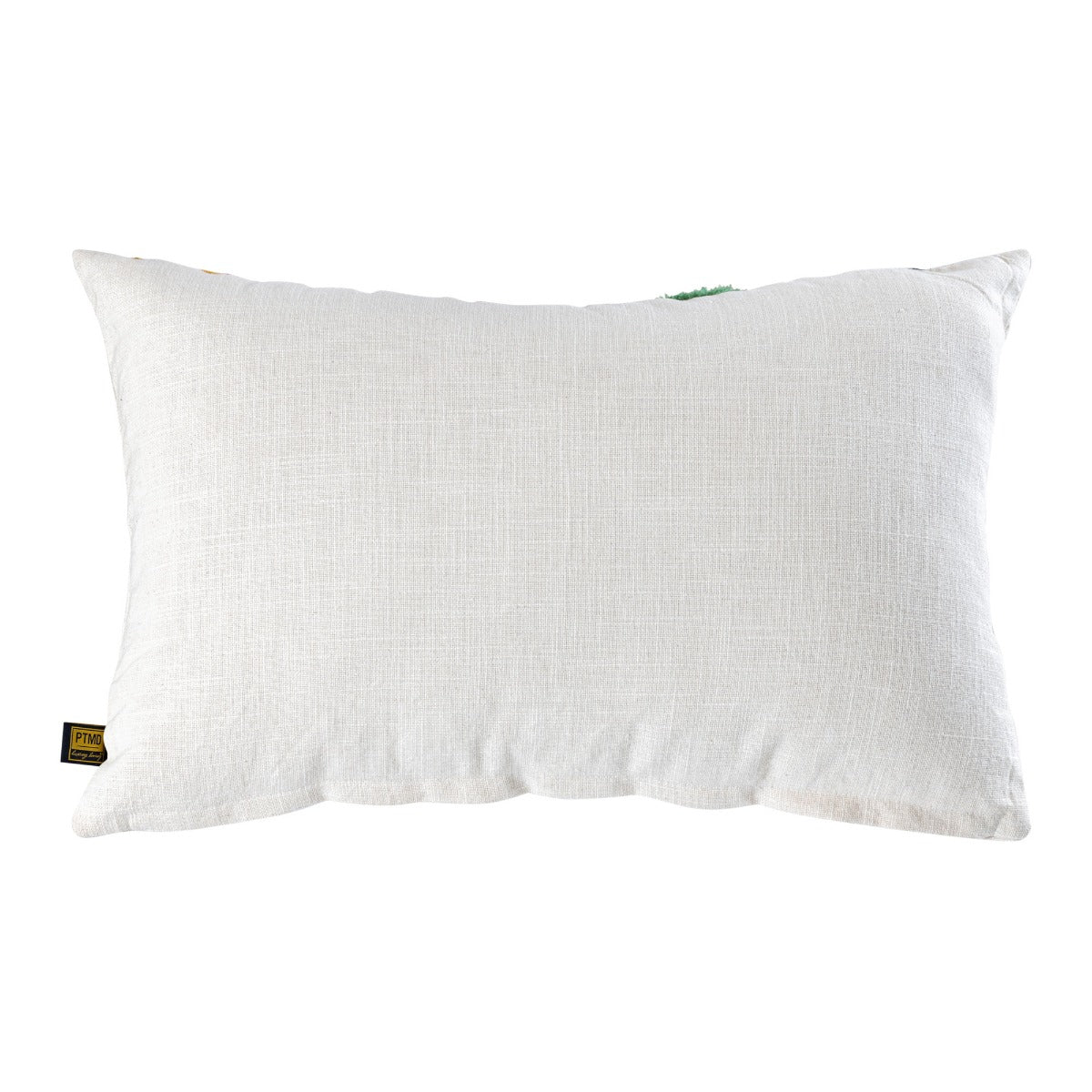 Cuscino Rettangolare Ricamato Prinay in Cotone Bianco con Pois Colorati - 724498