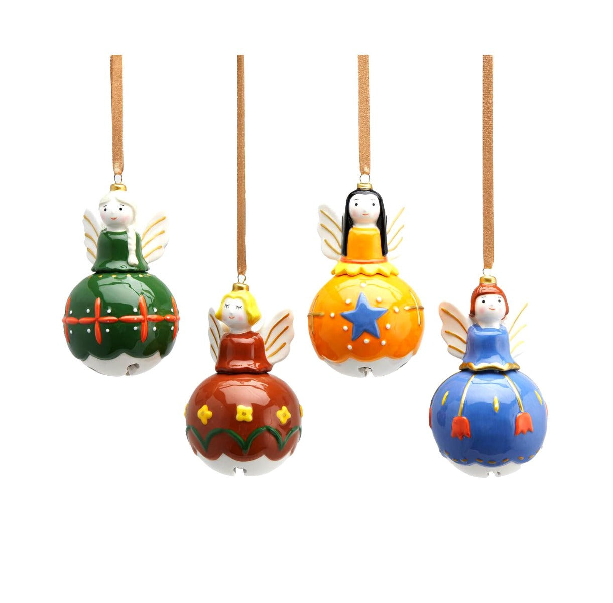 Decoro Angelo campana Azzurro | Decori natalizi da appendere EDG - 019463-azzurro