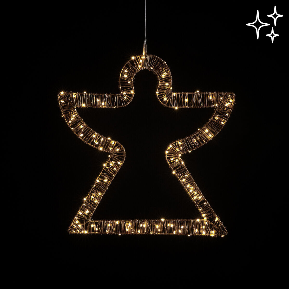 Angelo Microled Flat H50 X 220 LED | Decoro luminoso da appendere a forma di Angelo EDG - 685271