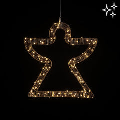 Angelo Microled Flat H50 X 220 LED | Decoro luminoso da appendere a forma di Angelo EDG - 685271
