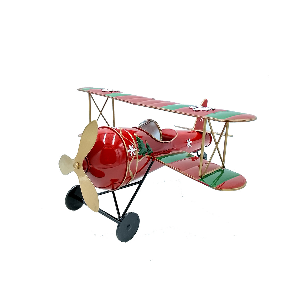 Aeroplanino in metallo – Decorazione natalizia