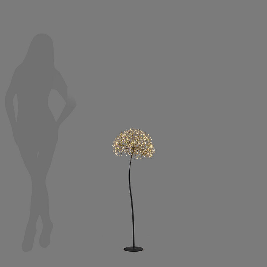 Decoro Tarassaco Rich Nero EDG Enzo De Gasperi H 90 cm con 240 MicroLED 