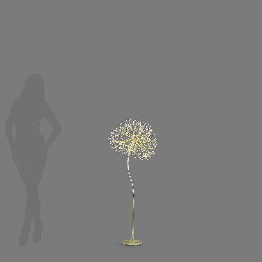Decoro Tarassaco Rich Oro H 120 × Ø 30 cm con 384 MicroLED Luce Calda – EDG Enzo De Gasperi