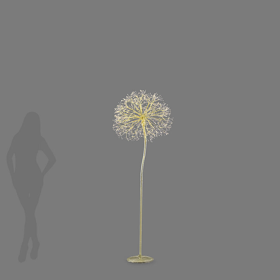 Decoro Tarassaco Rich Oro EDG Enzo De Gasperi H 180 cm Ø 50 cm con 912 MicroLED a luce calda