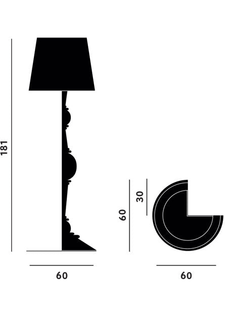 Barock 270 Lampada Da Terra Youmeand | Lampade di Design Made in Italy  - CONFIG0443