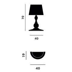 Barock Wall 180° L Lampada Da Parete Con Ripiano Youmeand | Lampade di Design Made in Italy  - CONFIG0446