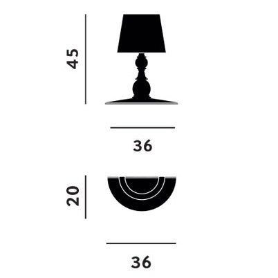 Barock Wall 180° S Lampada Da Parete Con Ripiano Youmeand | Lampade di Design Made in Italy  - CONFIG0445