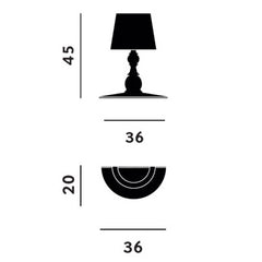Barock Wall 180° S Lampada Da Parete Con Ripiano Youmeand | Lampade di Design Made in Italy  - CONFIG0445
