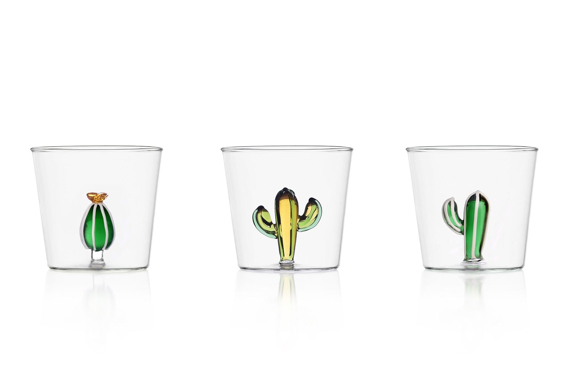 Ichendorf Milano Bicchiere Tumbler Cactus Verde/Ambra Collezione Desert Plants - 09352105