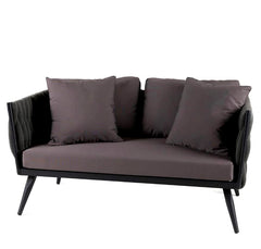 Divano Stringhe Due Posti Grigio Antracite EDG | Arredo di design outdoor  - 740657