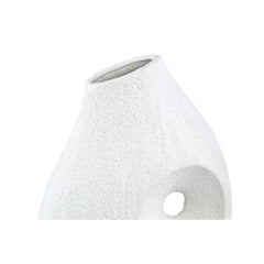 Fabioly - Vaso organico in ceramica gr&egrave;s bianca con foro centrale H44 - 715322