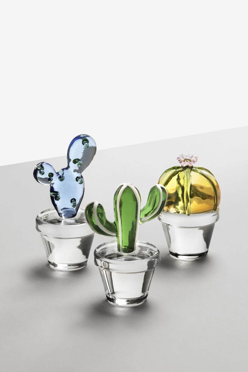 Fermacarte in vetro Borosilicato Cactus Verde Collezione Desert Plant Ichendorf Milano - 09352112