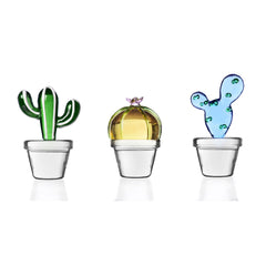 Fermacarte in vetro Borosilicato Cactus Blu Collezione Desert Plant Ichendorf Milano - 09352111