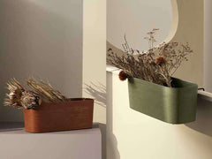 PAROS - Fioriera in plastica riciclata 50X17 H19 con riserva d'acqua - TERA - CONFIG0329