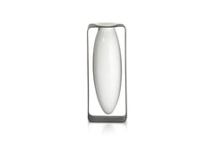 Vaso Float Verticale | vaso di design in porcellana su struttura in acciaio - 123170