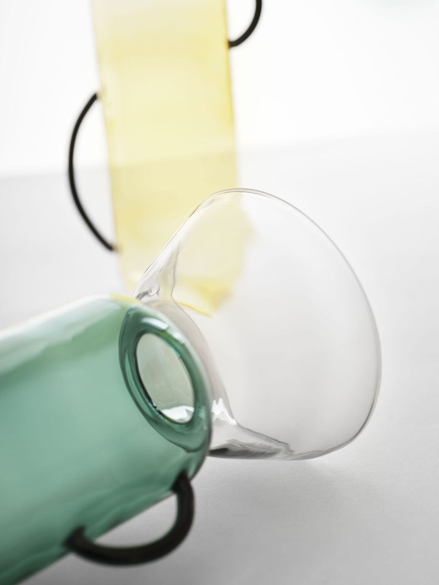 GELEE Grande con Manici | Vaso in Vetro Borisilicato colore Verde Petrolio Smoke Ichendorf - 09313204