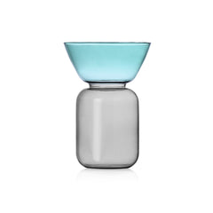 GELEE Piccolo | Vaso in Vetro Borisilicato colore Smoke Petrolio Ichendorf - 09313208