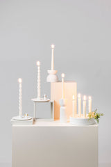 Portacandele Heartwarming in Ceramica Bianca Satinata - 0017173