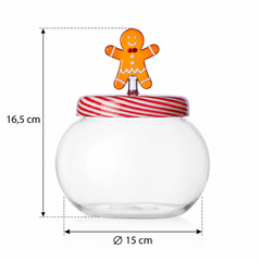 Biscottiera Mr. Pan di Zenzero Sweet & Candy Ichendorf Milano con dimensioni H 16,5 x D 15 cm