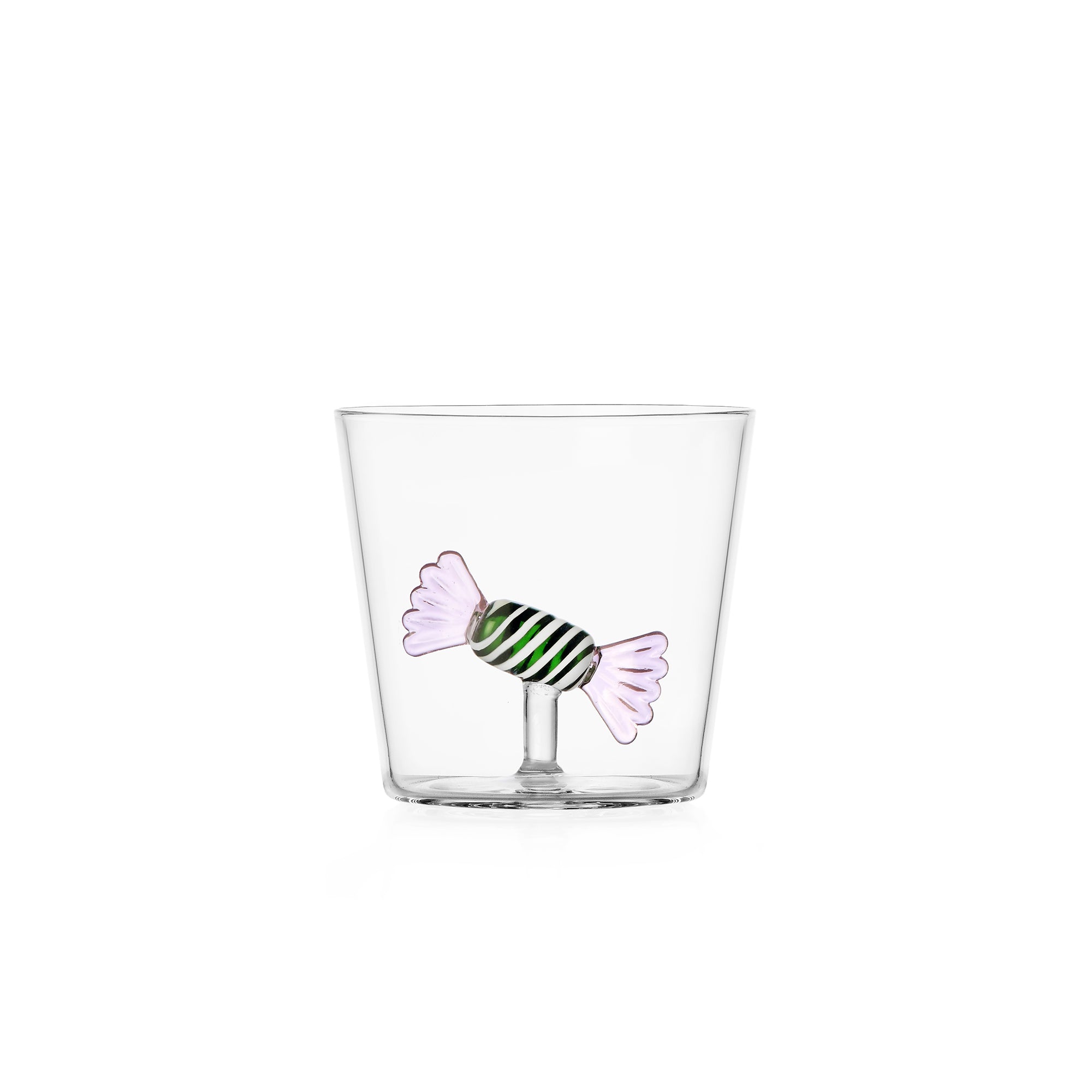 Tumbler Caramella Verde e Rosa Sweet & Candy Ichendorf Milano in vetro borosilicato