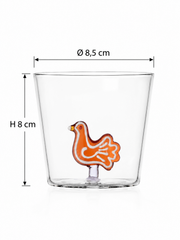 Tumbler Sweet & Candy Ichendorf Milano con uccello Pan di Zenzero, H 8 cm Ø 8,5 cm