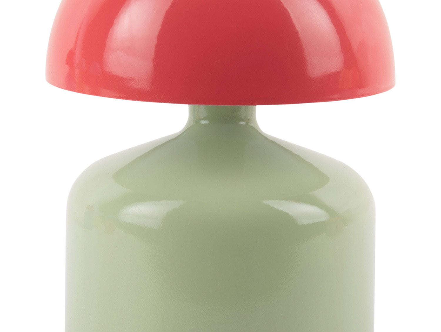 Lampada da Tavolo Funky Impetu Verde Chiaro e Rosso Corallo H15 D10 CM | Lampade Colorate di Design - LM2259LG