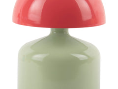 Lampada da Tavolo Funky Impetu Verde Chiaro e Rosso Corallo H15 D10 CM | Lampade Colorate di Design - LM2259LG