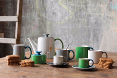My Tea Pot: teiera bianca-grigia in ceramica Jansen CO - JC1139