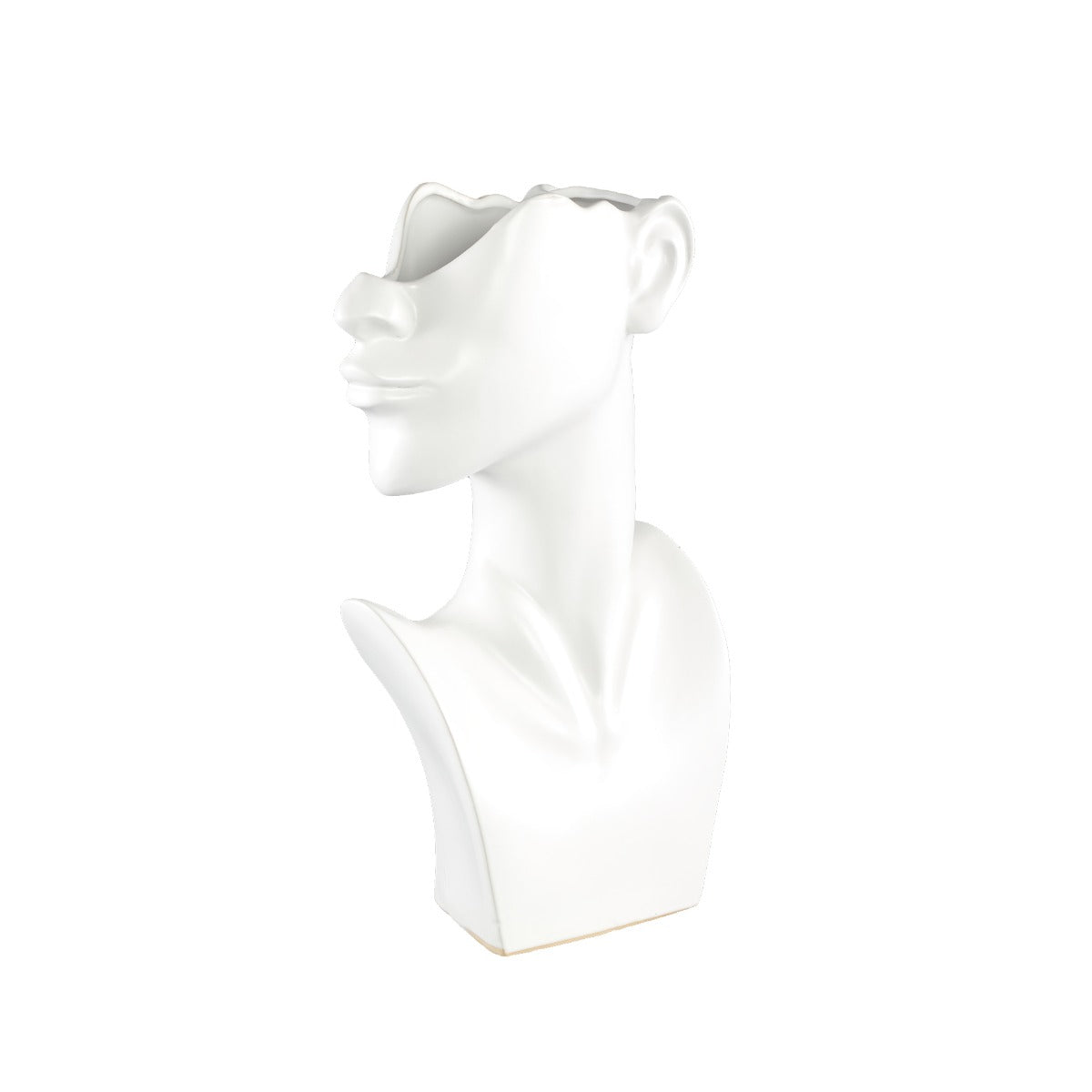 Vaso Jolie White H36,5 | Vaso corpo di donna in ceramica - 708446