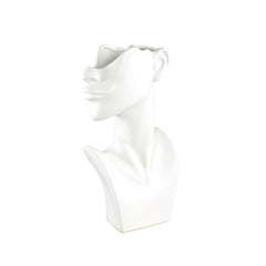 Vaso Jolie White H36,5 | Vaso corpo di donna in ceramica - 708446
