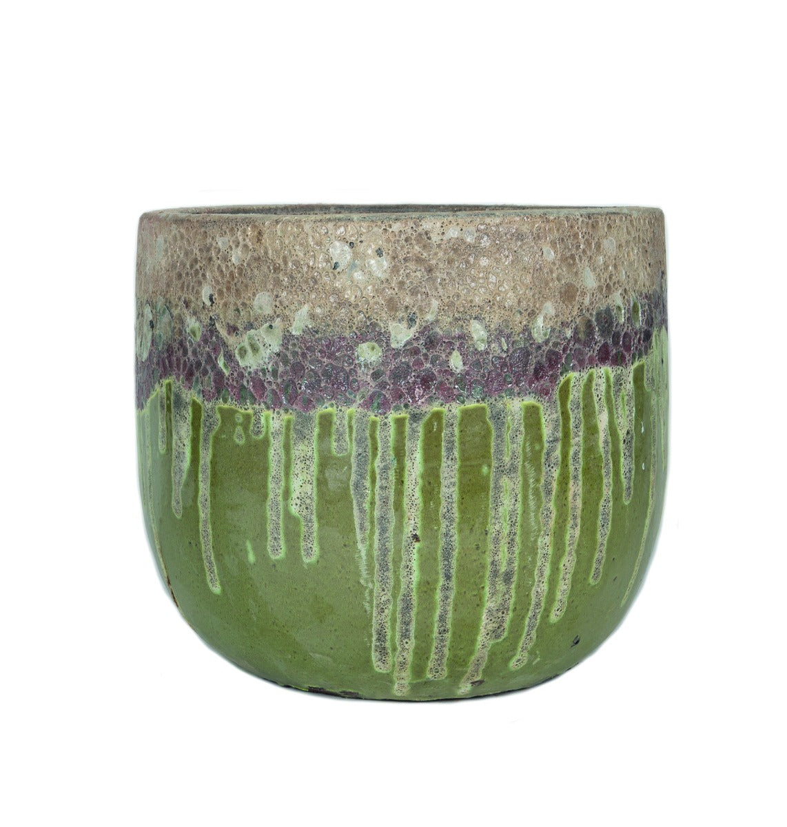 Vaso Kaysa Green | Vaso in terracotta doppio colore realizzato a mano - 702576
