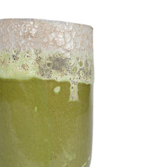 Vaso Kaysa Green H55 | Vaso in terracotta smaltata con bordo grezzo - 702574