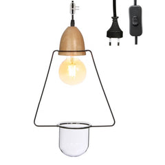 Lampada Vegetale | Lampada a Sospensione con Vaso Portapianta - 18536