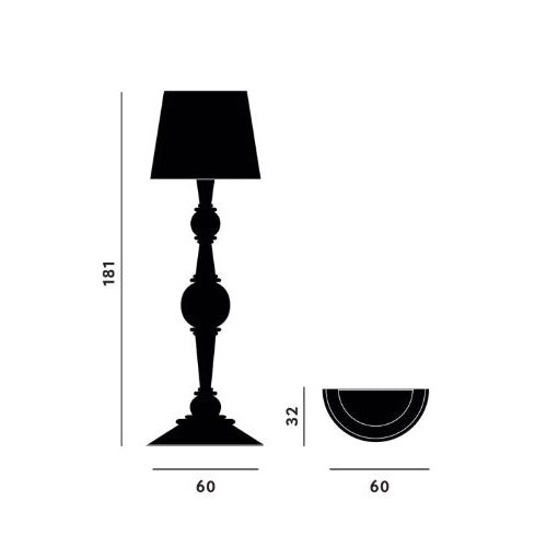 Lampada da terra nero D 230 x H 1700 mm Lampada da terra nero D 230 x H 1700 mm