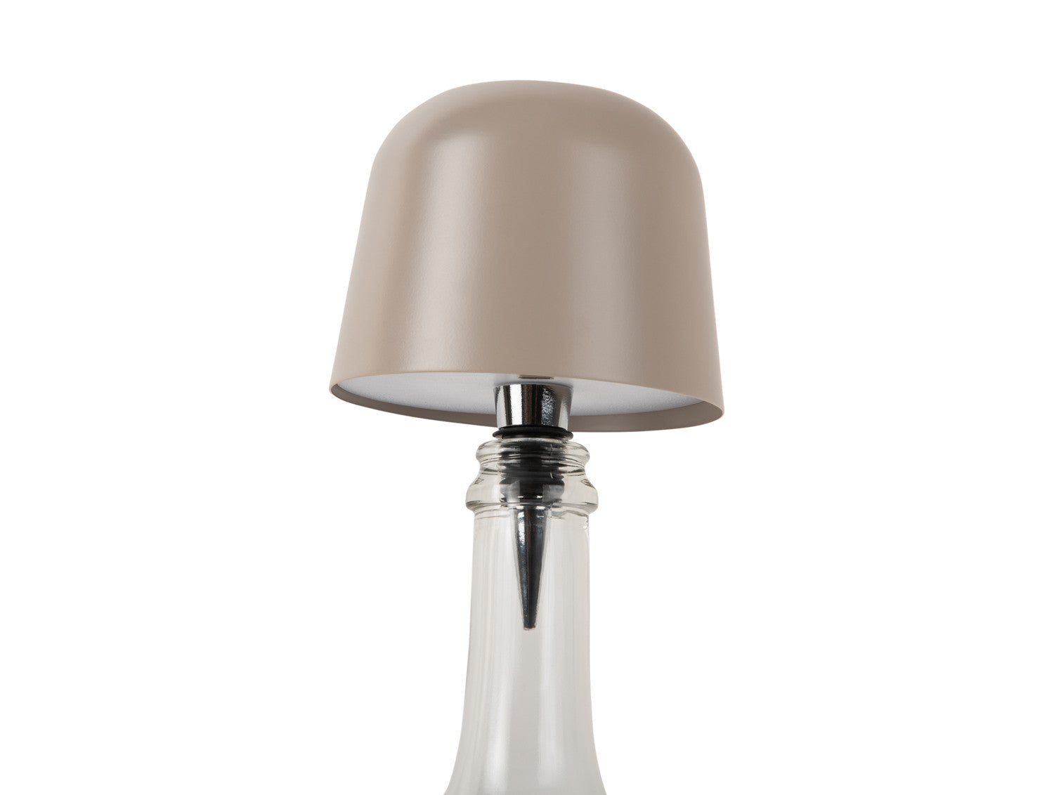 Lampada da Bottiglia Cone Hat LED H13 D10 CM - Colore Grigio Tortora | Present Time - LM2246WG