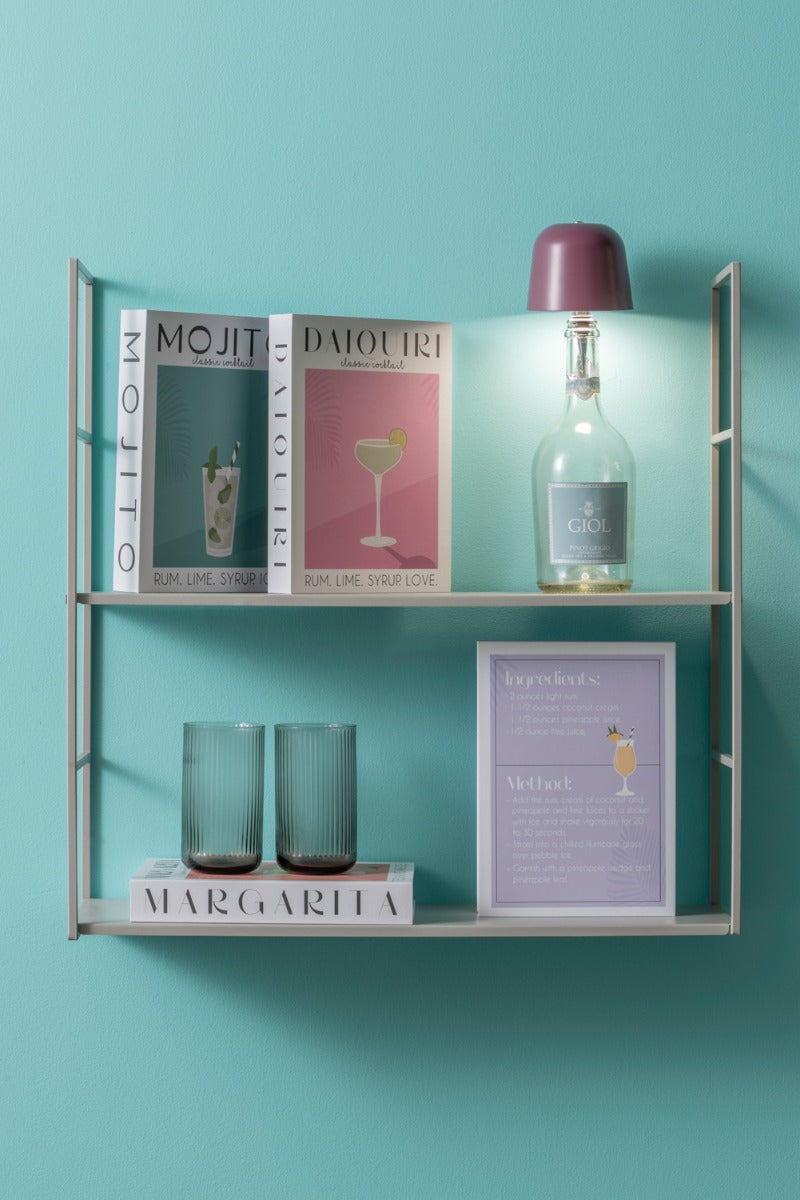 Lampada da Bottiglia Cone Hat LED H13 D10 CM - Colore Malva | Present Time - LM2246PU