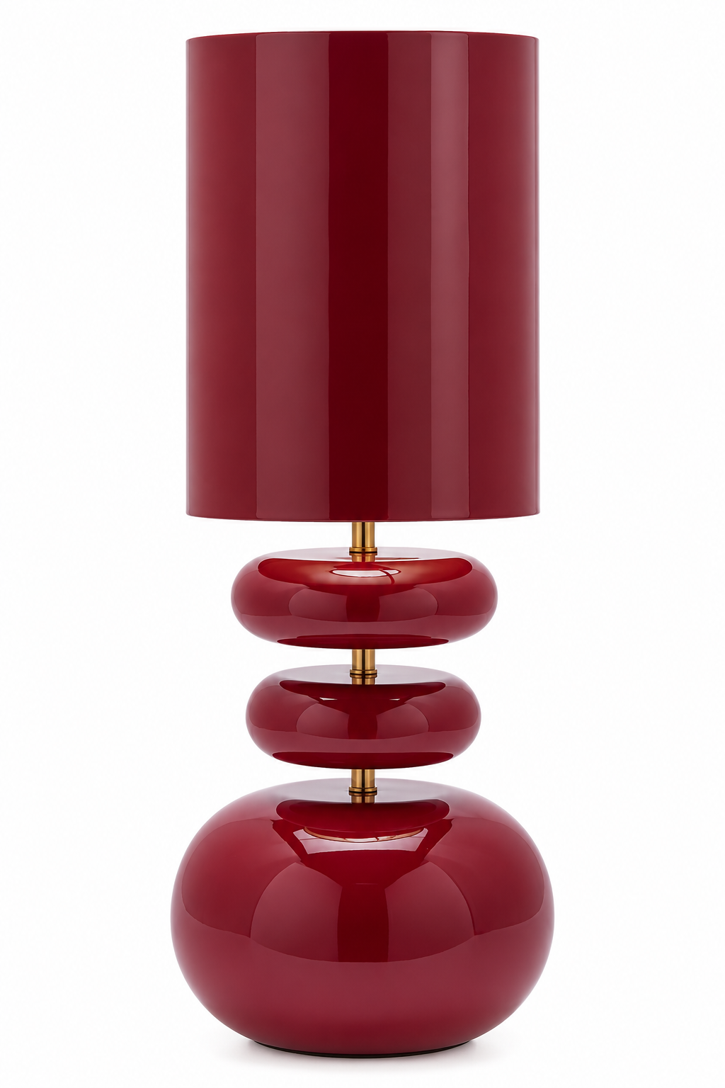 Lampada da Tavolo Strati Bordeaux EDG Enzo De Gasperi H 67 × Ø 25 cm 
