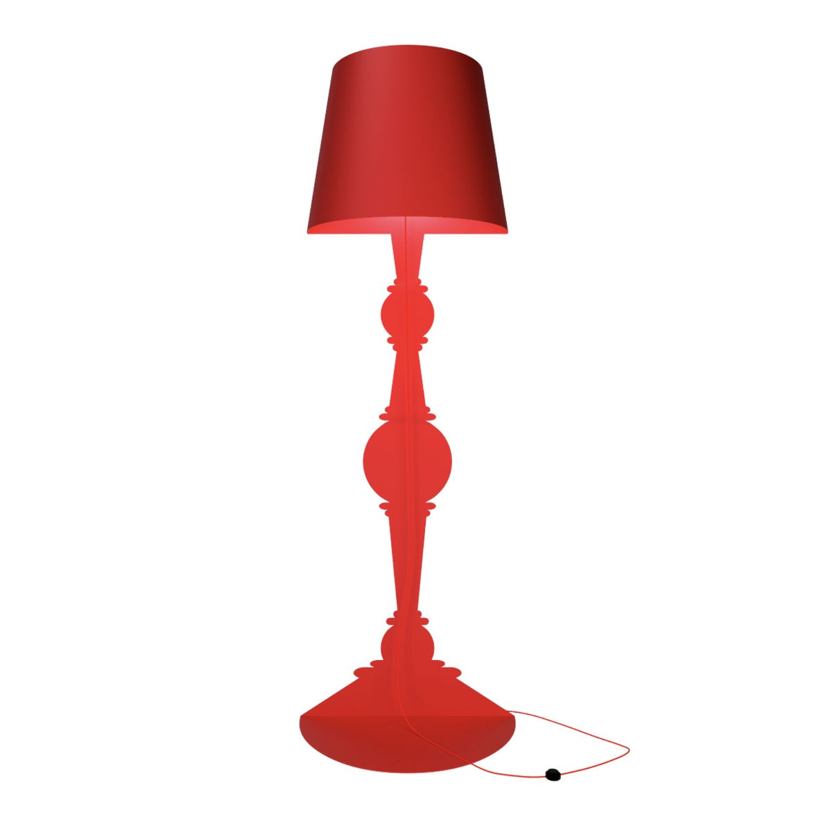Barock 180 Red Lampada Da Terra Youmeand | Lampade di Design Made in Italy  - 1000005