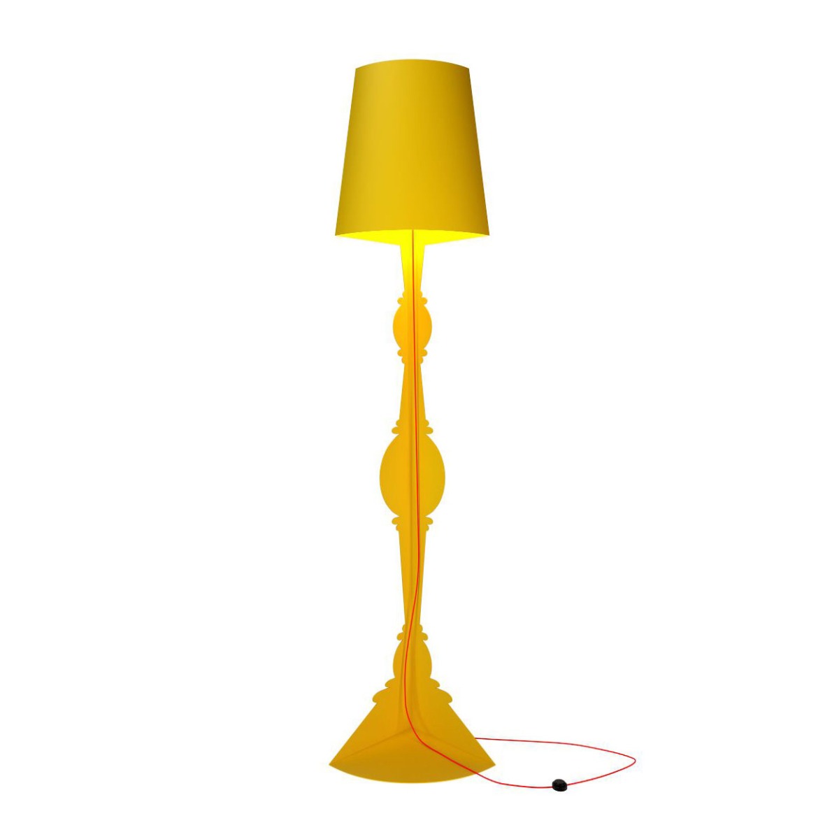 Barock 90 Yellow Lampada Da Terra Youmeand | Lampade di Design Made in Italy  - 1000021
