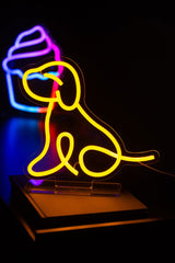 Lampada Neon LED Light Sitting Dog - LM2273YE