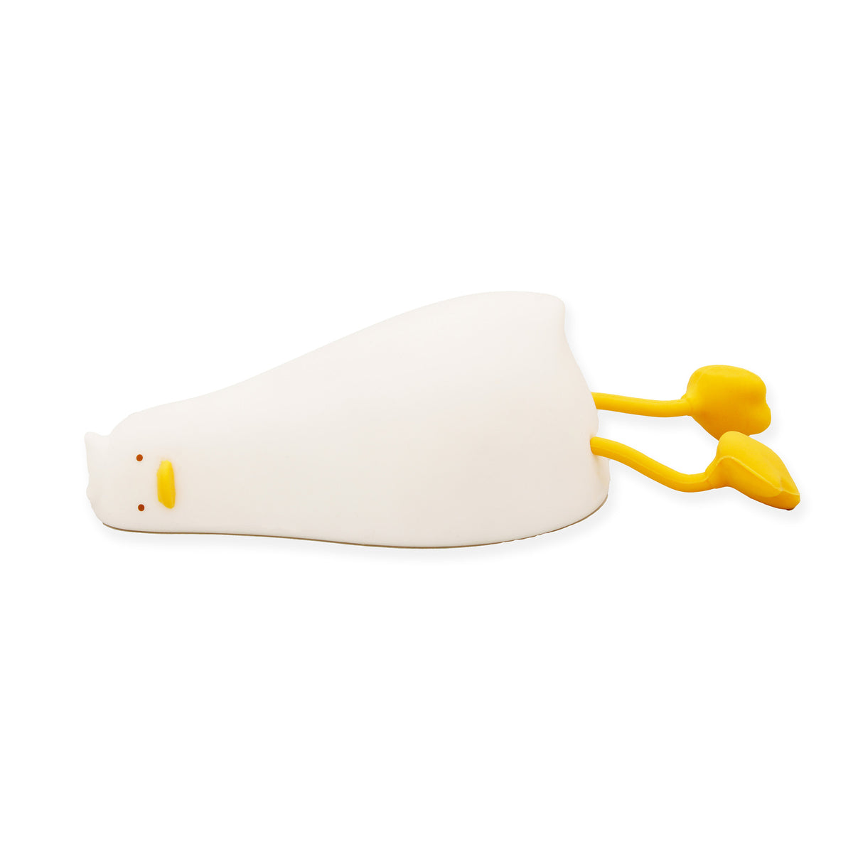 Lampada da notte Winkee Duck a forma di papera in silicone bianco