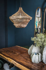 Hyden : Lampada a sospensione in metallo con rete ottone H52 - 700787