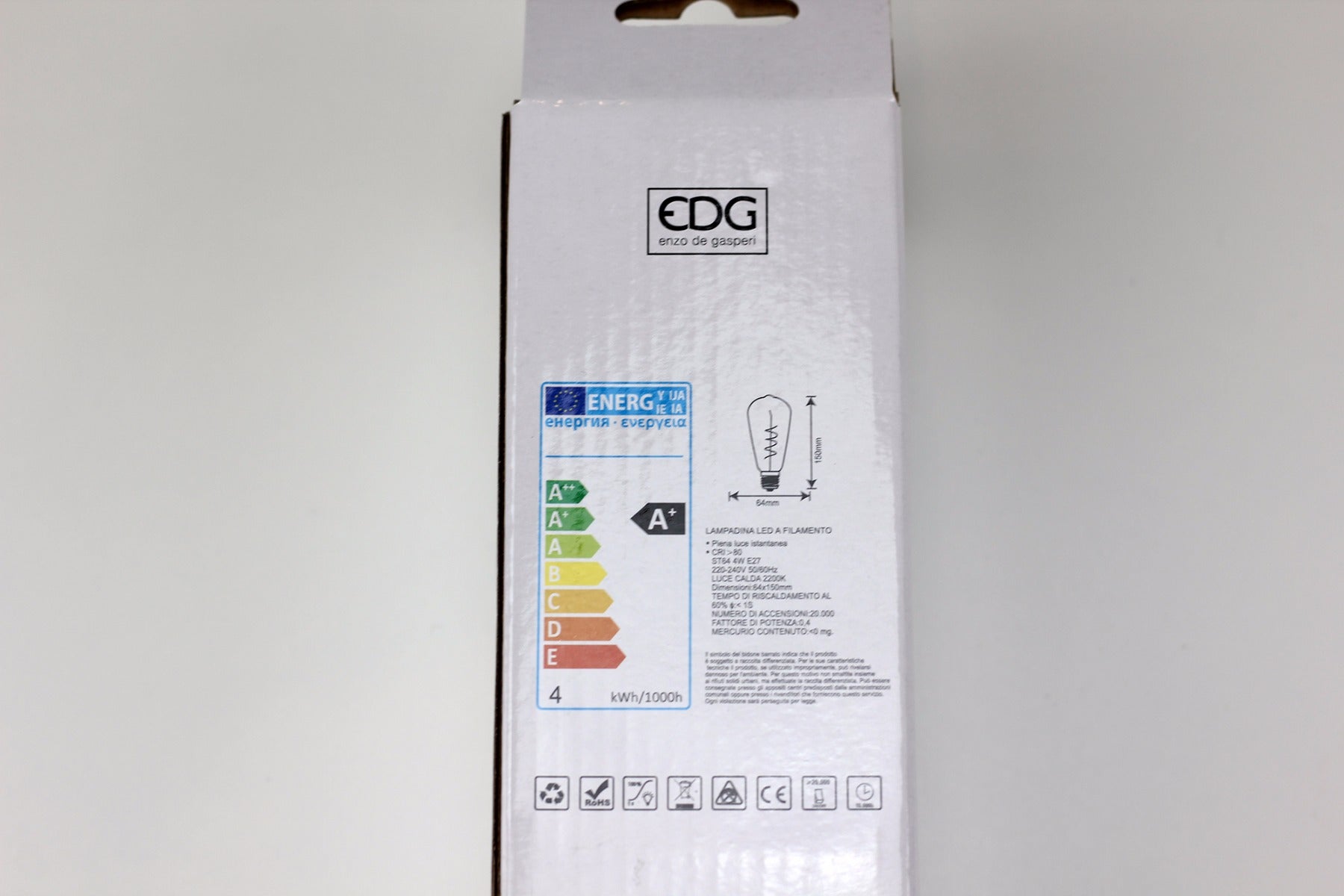 Led Goccia: Lampadine Edison vintage a filamento. Led luce calda - 712265